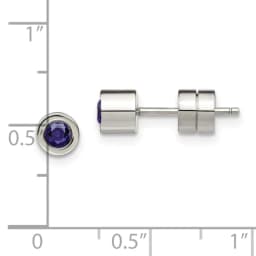 chisel-ss-polished-blue-cz-september-birthstone-post-stud-earrings