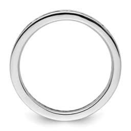 Stackable Expressions Polished Created Emerald Ring (SS)