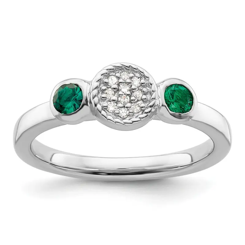 stackable-expressions-dbl-round-cr-emerald-and-diamond-ring-ss
