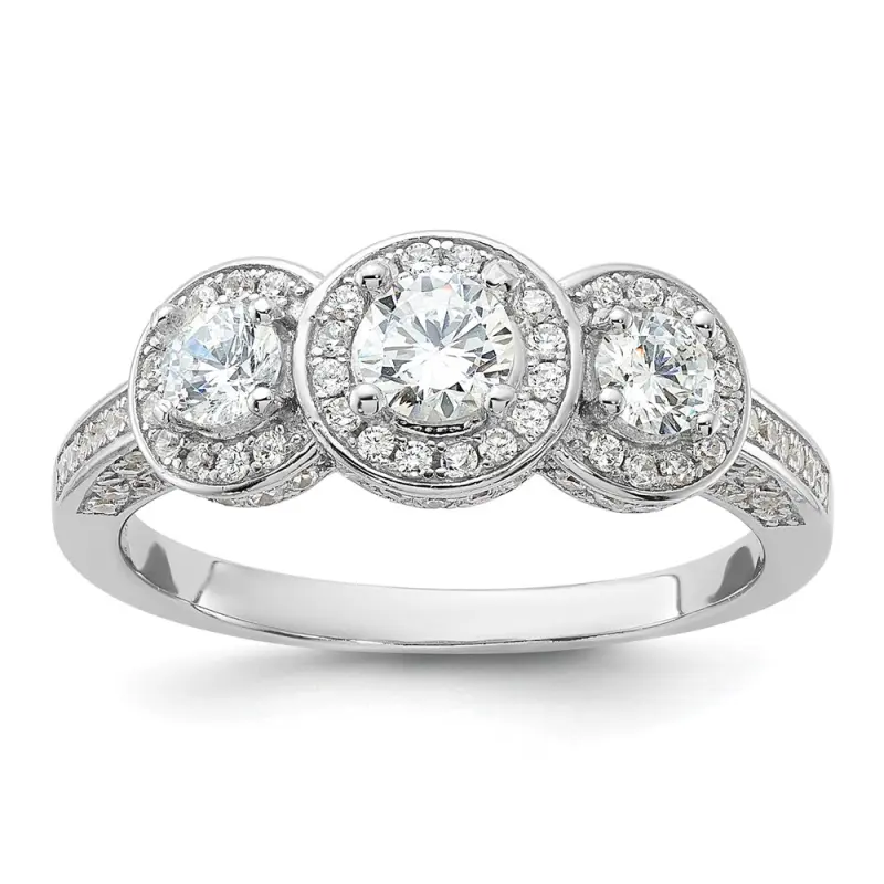 rhodium-plated-brilliant-cut-cz-three-stone-halo-w-side-stones-ring-ss