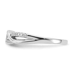Sterling Silver Rhodium-plated CZ Ring
