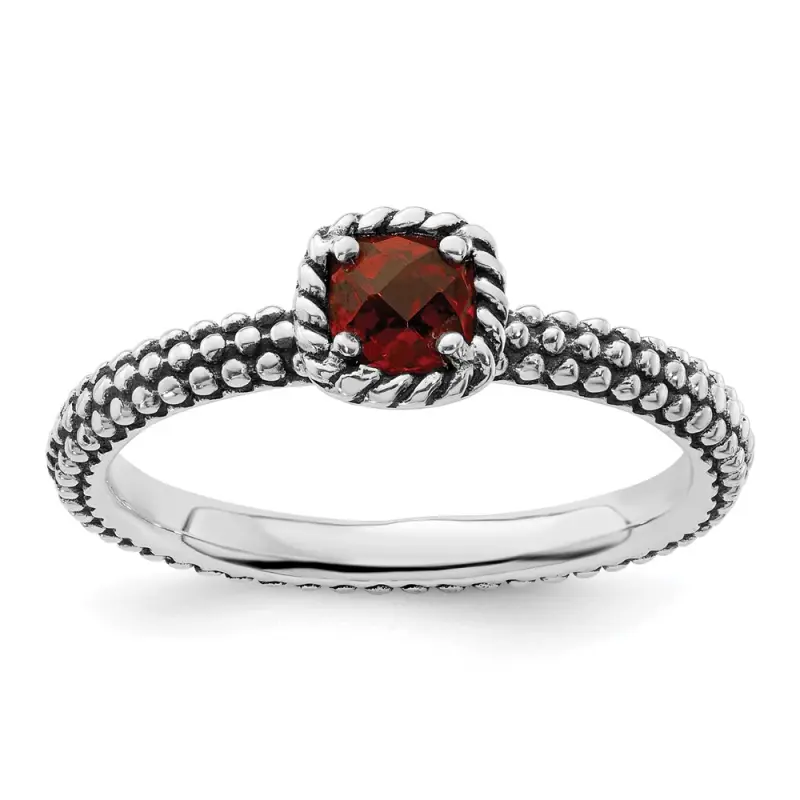 stackable-expressions-checker-cut-garnet-antiqued-ring-ss