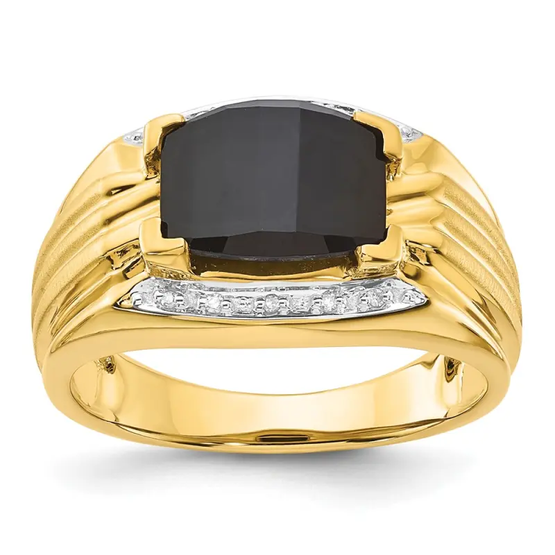 polished-and-brushed-onyx-and-diamond-ring