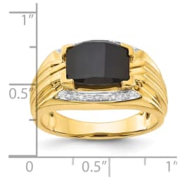 polished-and-brushed-onyx-and-diamond-ring
