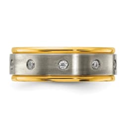 chisel-titanium-polished-with-brushed-center-yellow-ip-plated-cz-8mm-band