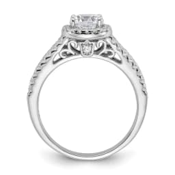 Rhodium-plated & CZ Ring (SS)