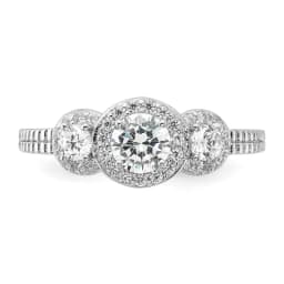 cheryl-m-brilliant-cut-cz-3-stone-halo-with-textured-side-ring-ss