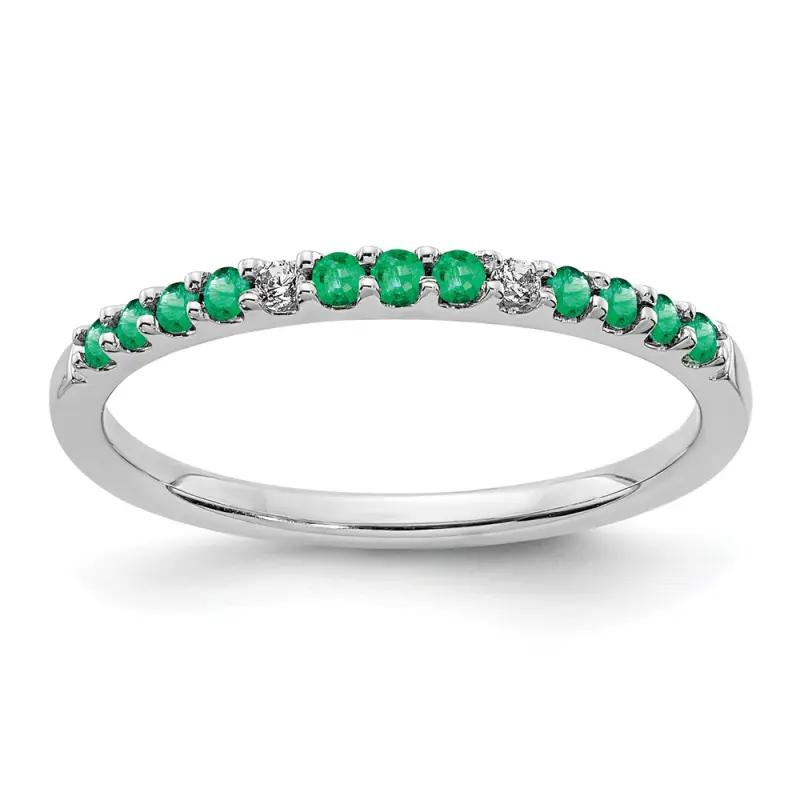 14k-white-gold-diamond-and-emerald-band