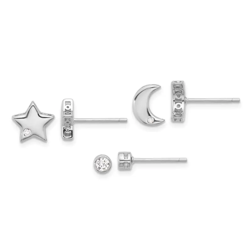 rh-plated-cz-moon-star-and-round-set-of-3-post-earring-set-ss