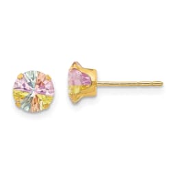 14k-madi-k-multi-color-cz-6mm-post-earrings