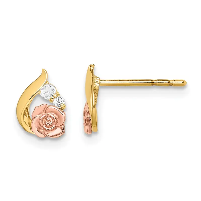 14k-madi-k-two-tone-cz-flower-post-earrings