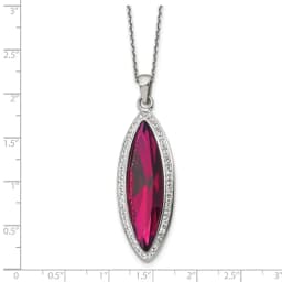 chisel-stainless-steel-polished-red-crystal-and-preciosa-crystal-pendant-on-a-20-inch-cable-chain-with-a-2-inch-extension-necklace