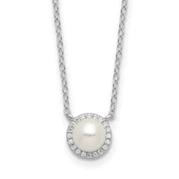 cheryl-m-sterling-silver-rhodium-plated-button-freshwater-cultured-pearl-and-brilliant-cut-cz-halo-18-inch-necklace