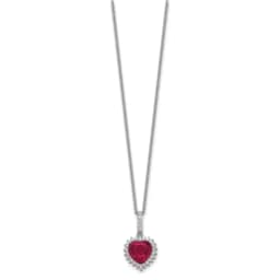 cheryl-m-sterling-silver-rhodium-plated-100-facet-lab-created-ruby-and-brilliant-cut-white-cz-heart-halo-18-inch-necklace