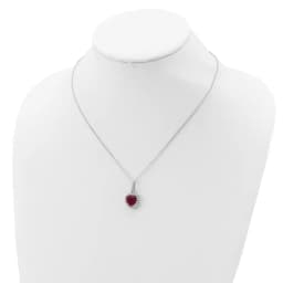cheryl-m-sterling-silver-rhodium-plated-100-facet-lab-created-ruby-and-brilliant-cut-white-cz-heart-halo-18-inch-necklace