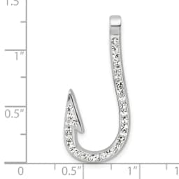 sterling-silver-rhodium-plated-polished-crystal-hook-pendant