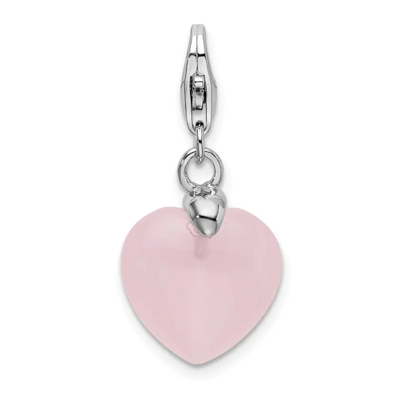 amore-la-vita-sterling-silver-rhodium-plated-polished-3-d-rose-quartz-heart-charm-with-fancy-lobster-clasp