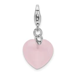 amore-la-vita-sterling-silver-rhodium-plated-polished-3-d-rose-quartz-heart-charm-with-fancy-lobster-clasp