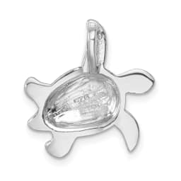 sterling-silver-rhodium-plated-enameled-swimming-turtle-chain-slide