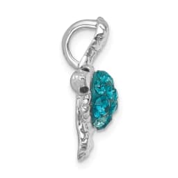 sterling-silver-rhodium-plated-polished-crystal-turtle-chain-slide