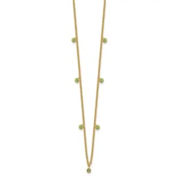 stainless-steel-polished-yellow-ip-green-crystal-w-2in-ext-necklace