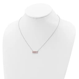 cheryl-m-sterling-silver-rhodium-plated-emerald-cut-pink-nano-crystal-and-white-brilliant-cut-cz-bar-18-inch-necklace