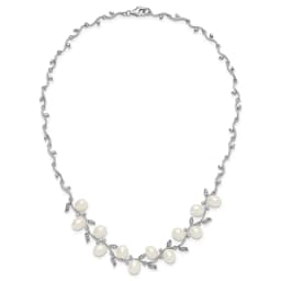 sterling-silver-rhodium-plated-6-8m-white-teardrop-freshwater-cultured-pearl-and-cz-leaf-17-inch-necklace