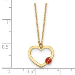 14k-polished-heart-with-enamel-ladybug-w-75in-ext-children-s-necklace