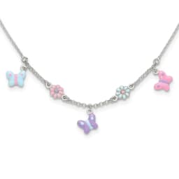 sterling-silver-polished-enameled-floral-butterfly-children-s-necklace