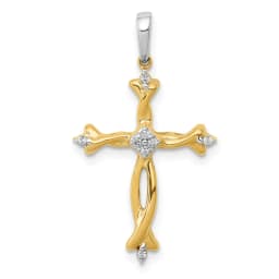 14k-two-tone-1-20ct-diamond-cross-pendant