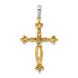 14k-two-tone-1-20ct-diamond-cross-pendant