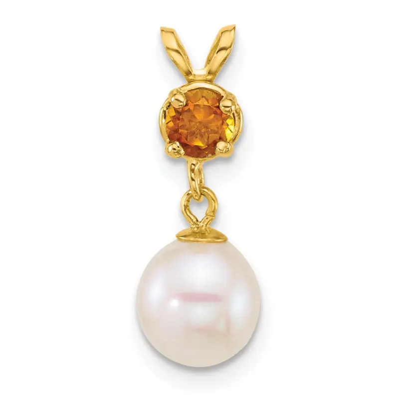 14k-7-8mm-white-round-freshwater-cultured-pearl-and-23ci-citrine-pendant