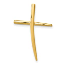 14k-polished-curved-cross-chain-slide