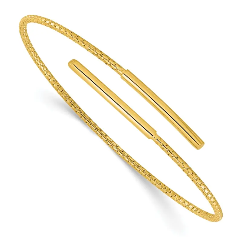 sterling-silver-gold-plated-polished-bypass-cuff-bangle