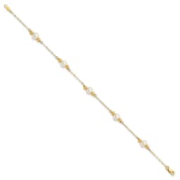 14k-5-6mm-white-near-round-freshwater-cultured-pearl-beaded-5-station-7-5-inch-bracelet
