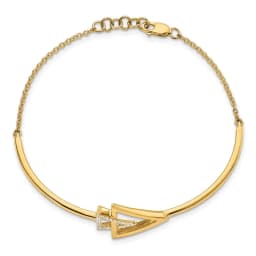 14k-polished-triangle-diamond-7in-w-5in-ext-bracelet