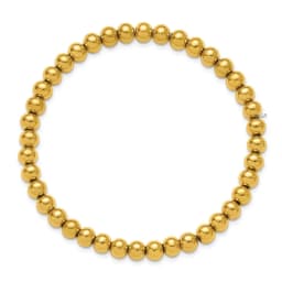 chisel-stainless-steel-polished-yellow-ip-plated-6mm-beaded-7-75-inch-stretch-bracelet