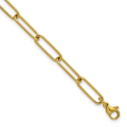 chisel-stainless-steel-polished-yellow-ip-plated-elongated-open-link-paperclip-7-inch-bracelet-with-1-25-inch-extension