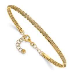 14k-diamond-cut-and-textured-with-safety-chain-bangle