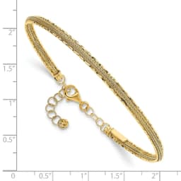 14k-diamond-cut-and-textured-with-safety-chain-bangle
