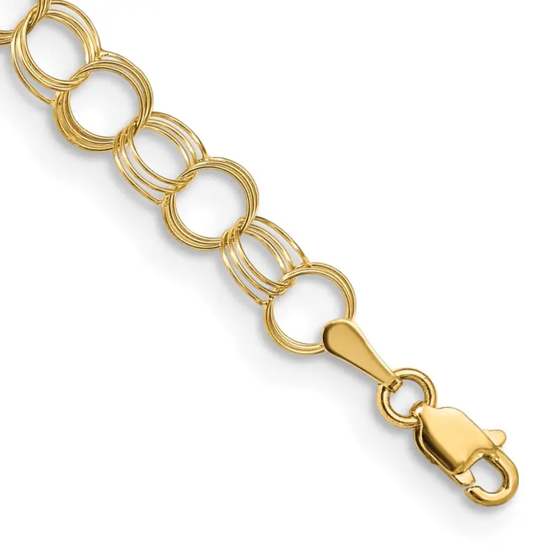 14k-solid-triple-link-charm-bracelet