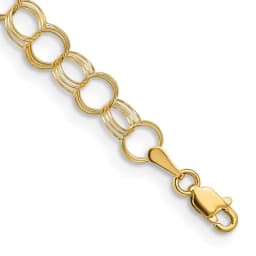 14k-solid-triple-link-charm-bracelet