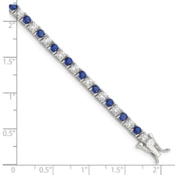 sterling-silver-rhodium-plated-blue-glass-and-cz-7-inch-bracelet