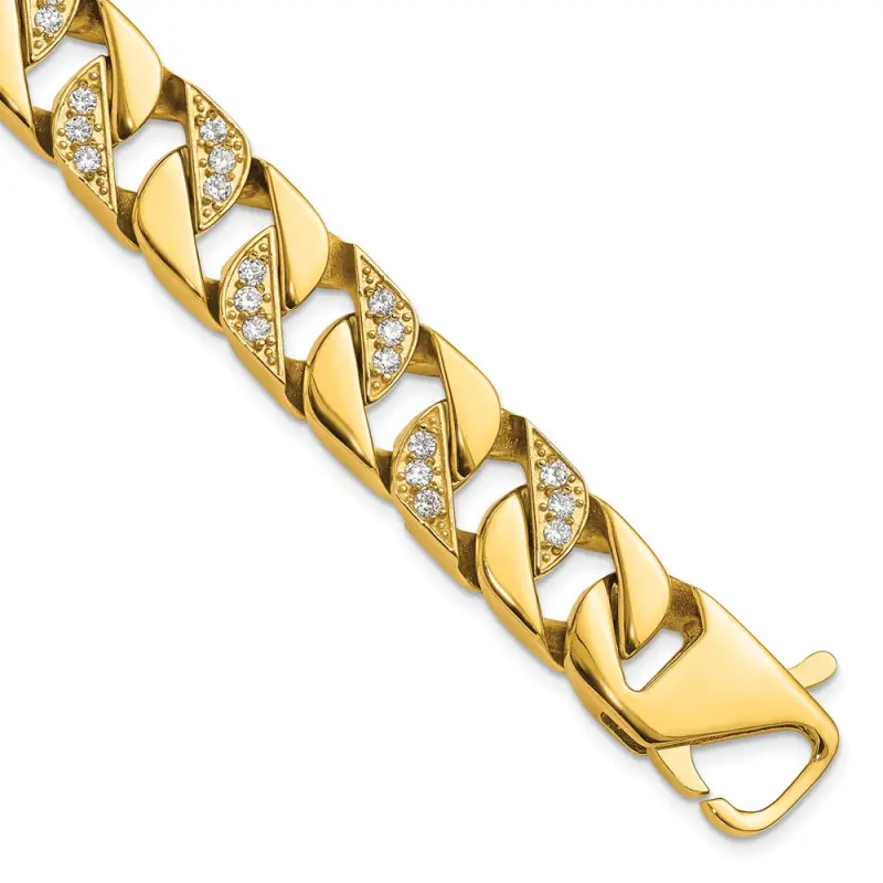 chisel-stainless-steel-polished-yellow-ip-plated-with-cz-8-5-inch-curb-link-bracelet