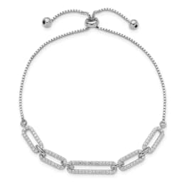 sterling-silver-rhod-plated-paperclip-link-cz-adjustable-bracelet