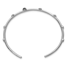 sterling-silver-polished-rhodium-plated-cz-smokey-quartz-cuff-bangle