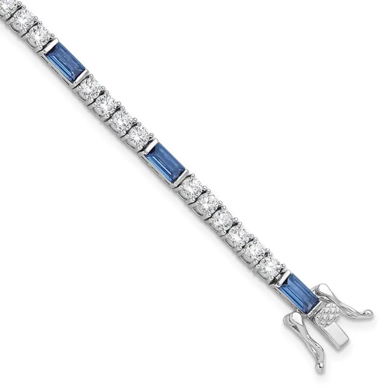 sterling-silver-rhodium-plated-blue-and-white-cz-7-25in-tennis-bracelet