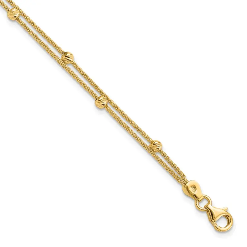 14k-gold-polished-and-diamond-cut-beads-2-strand-bracelet