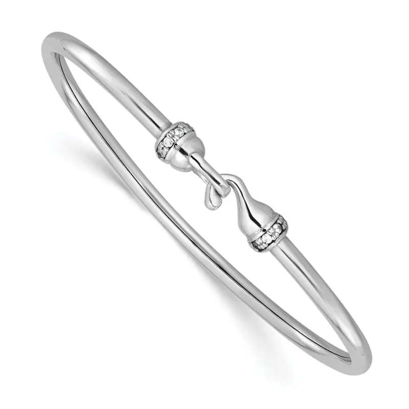sterling-silver-rh-plated-polished-cz-flexible-bangle