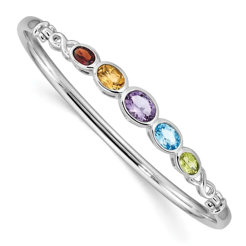 sterling-silver-rhodium-plated-multi-gemstone-bangle-bracelet